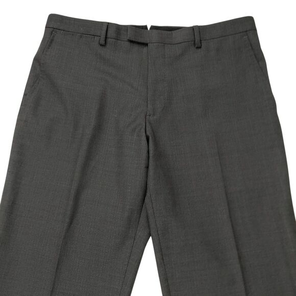 Banana Republic Pants Mens 33x33 Dark Gray Trabaldo Togna 1840 Wool Straight Leg - Picture 2 of 12